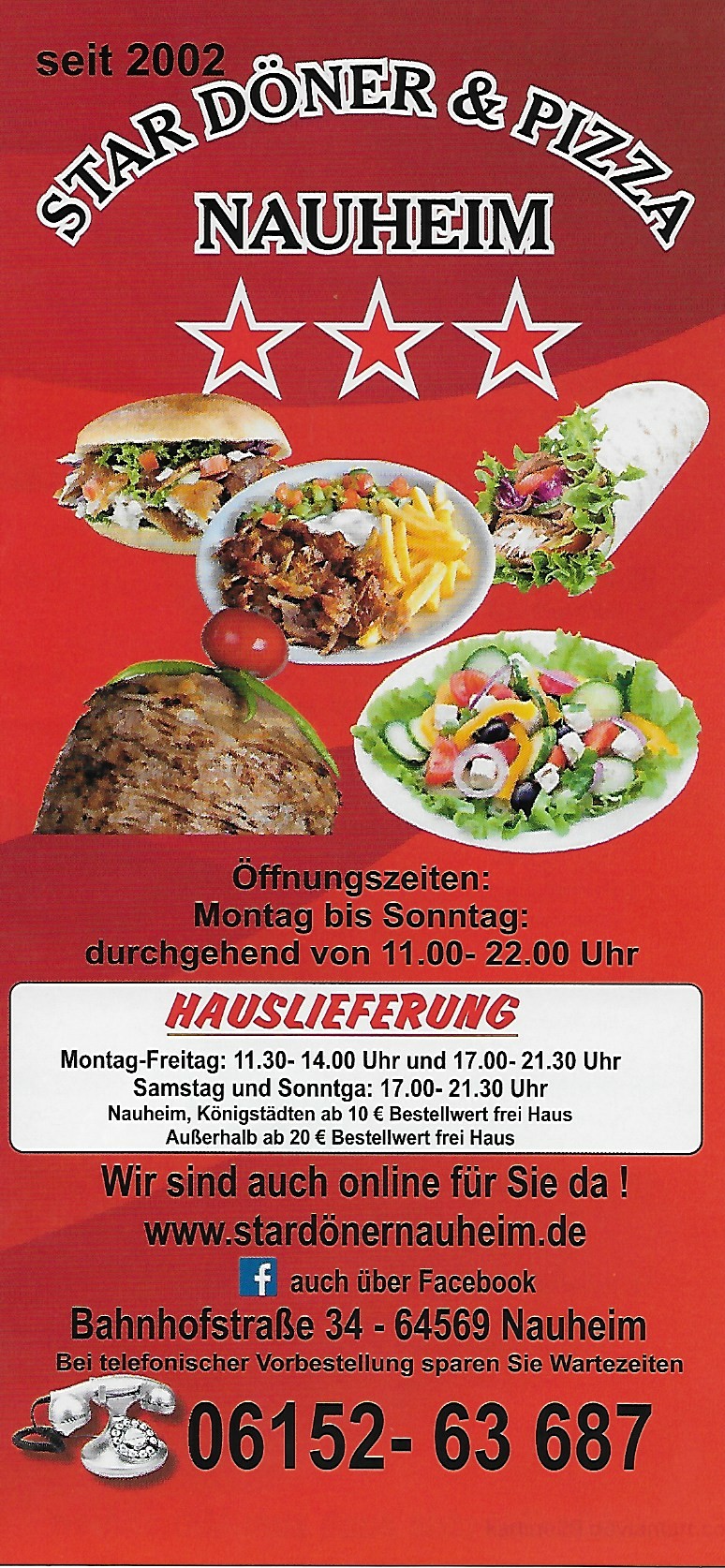 Speisekarte Star Döner & Pizza Nauheim